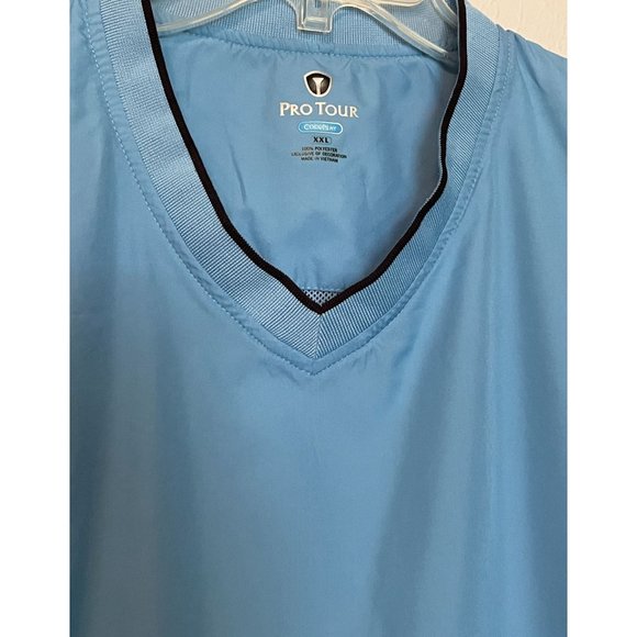 Pro Tour Cool Play V Neck Long Sleeve Pullover Windbreaker Jacket XXL - Picture 2 of 7